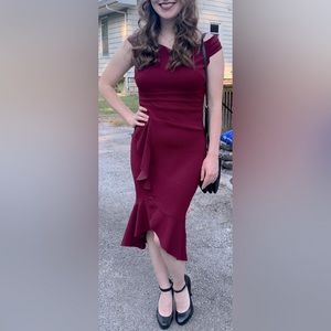 Burgundy/wine colored formal dress
